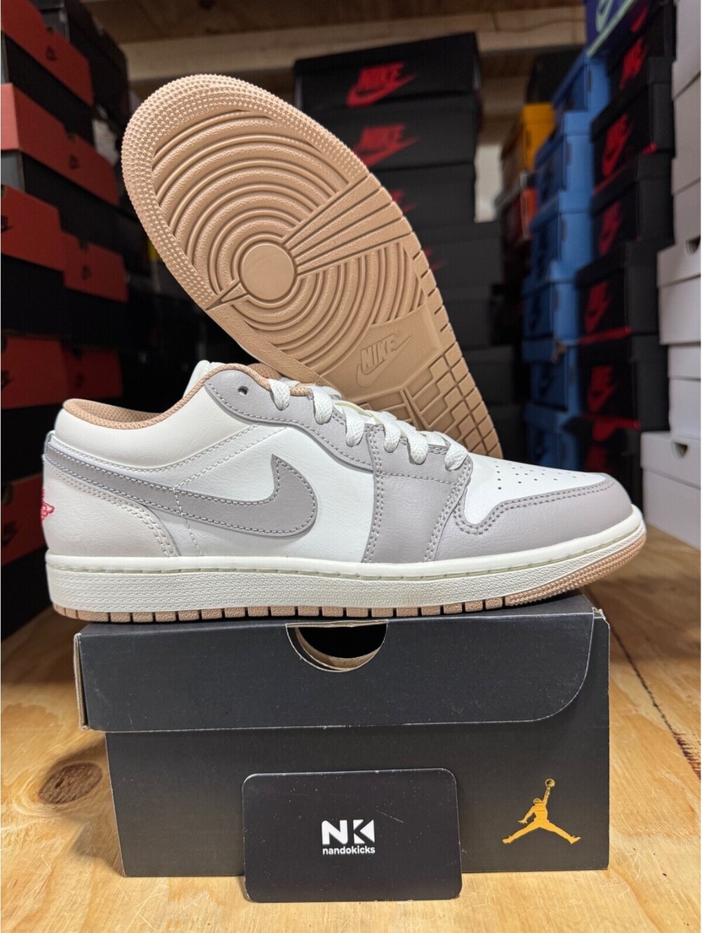 Air Jordan 1 Low 'Sail College Grey' 553558-169 BRAND NEW MENS SIZE 8